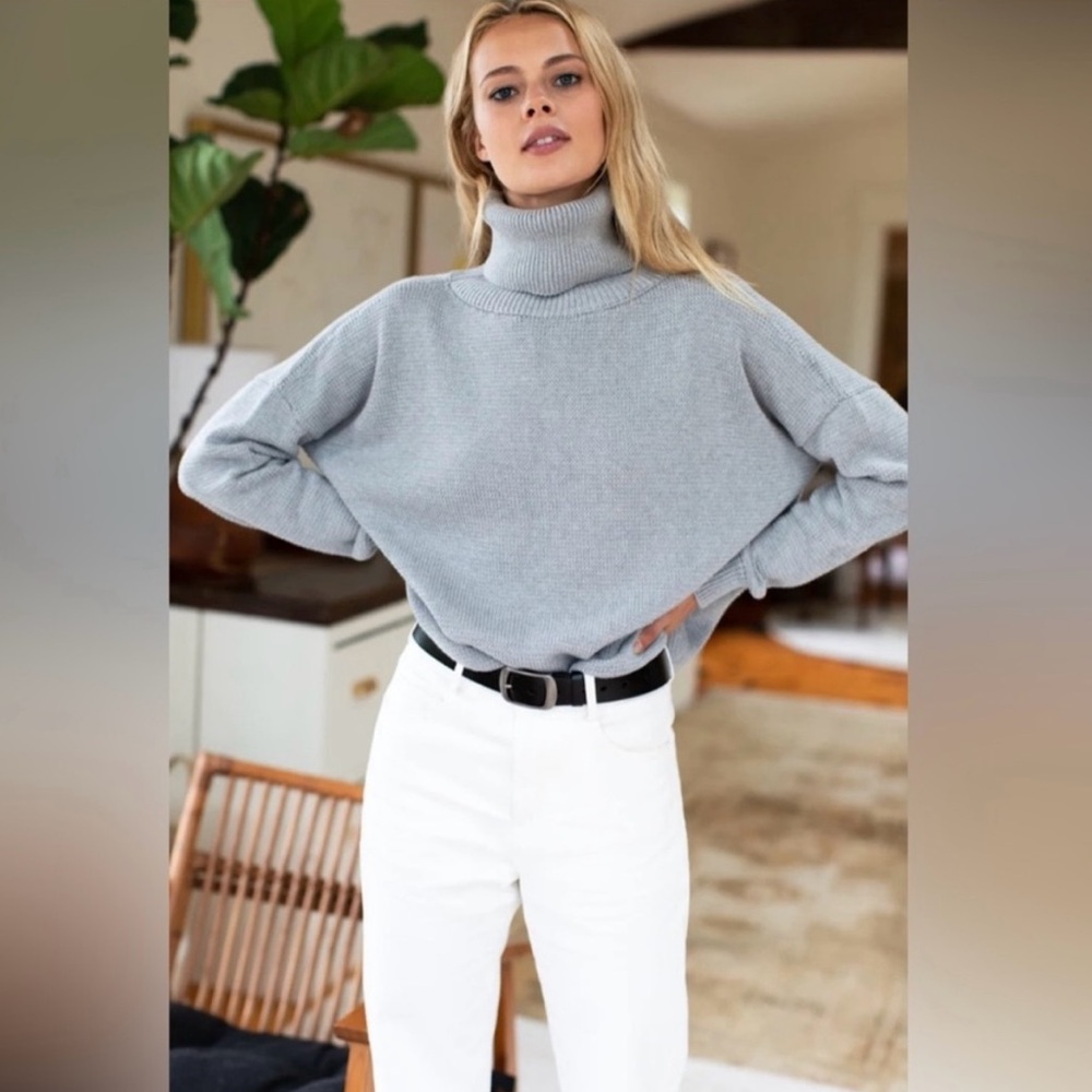 Emerson Fry, Carolyn Turtleneck Sweater, Grey, Organic!
